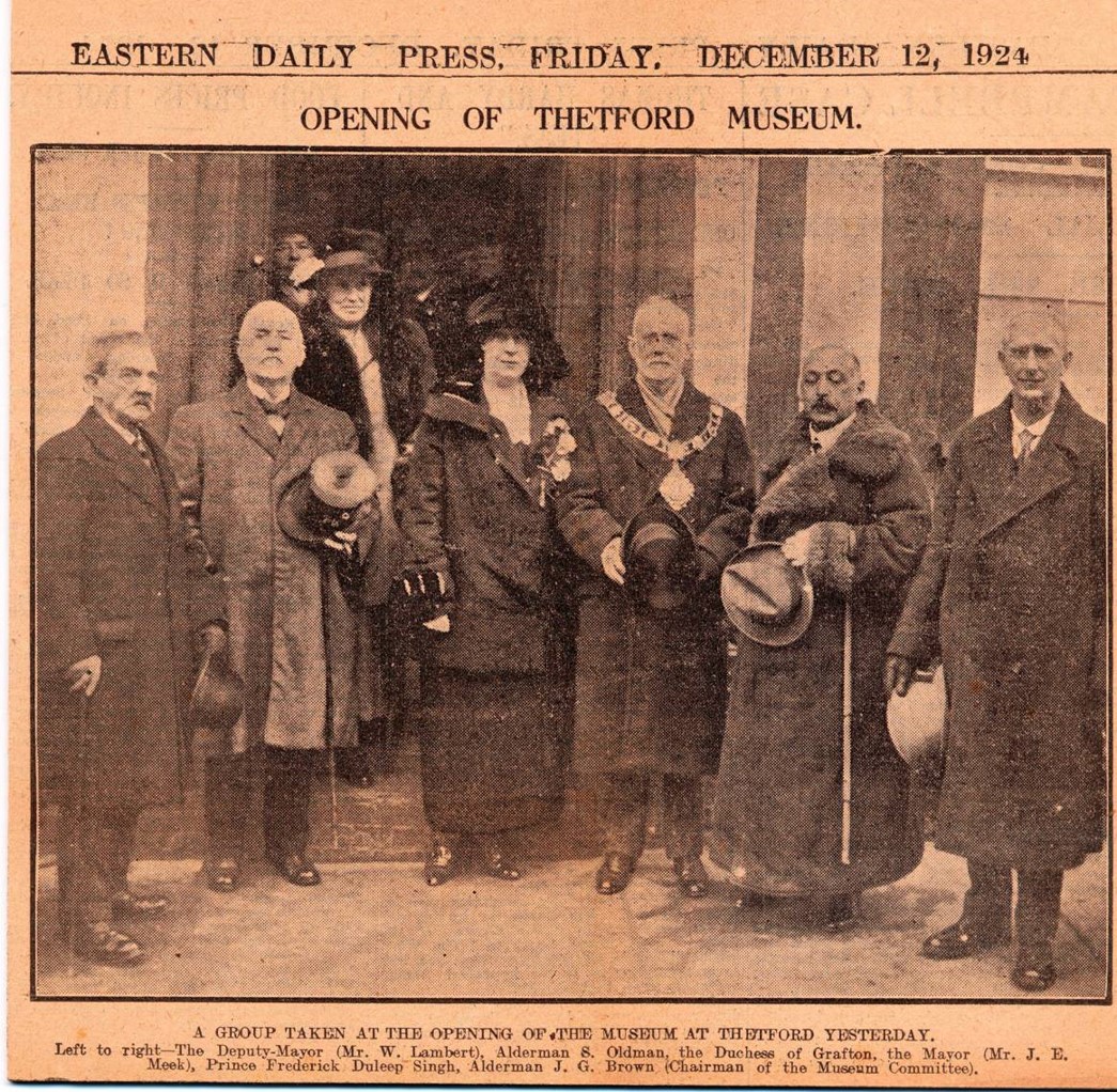 AncientHouseMus's tweet photo. For day 17 of #Archive30 we are celebrating #MiniMilestones ... how about our 100th birthday for a mini" milestone?! This press cutting from 1924 shows the grand opening of the museum - an image we did our best to recreate at our 100th birthday celebration in December 2024! https://t.co/mi8C9yX6Bp