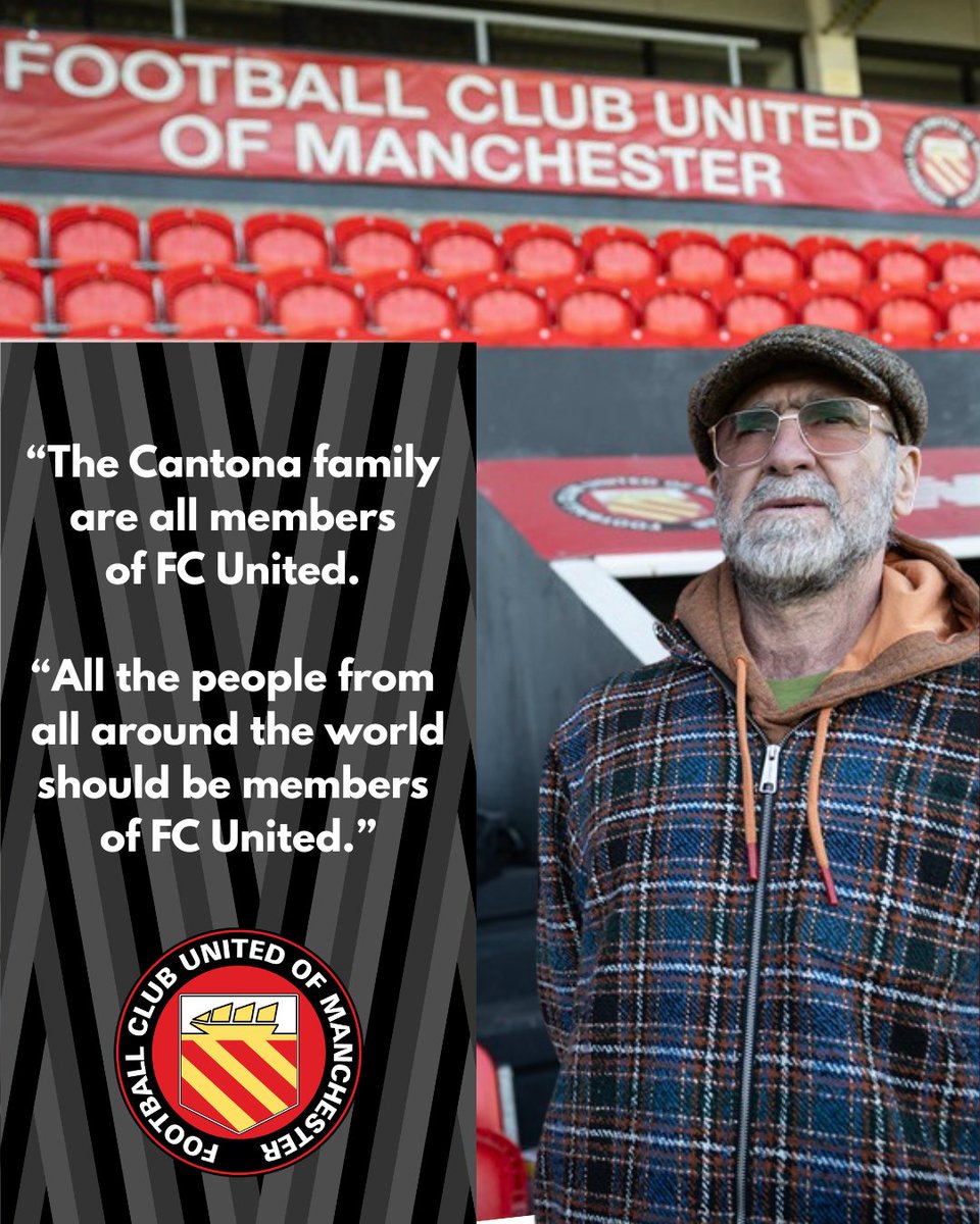 FCUnitedMcr's tweet photo. Be like Eric - become a member today! 🇾🇪

Join more than 2,000 co-owners, including Eric 'The King' Cantona! 👑

➡️https://t.co/OvR0YuKENd

📸@lookingfc https://t.co/RZFEuADQq7