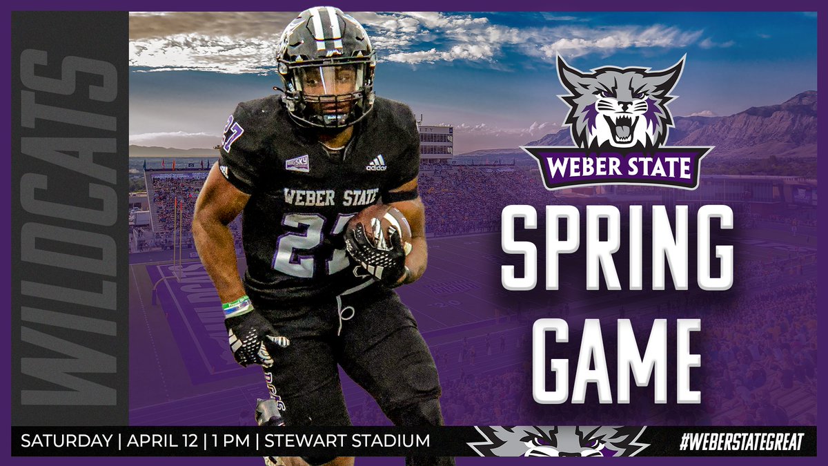 The Wildcat Football Spring Game is this Saturday at Stewart Stadium! 🏈

Admission is free! 

12:00 - yard sale of old Wildcat gear
1:00 - Spring game

Don't miss it! 

weberstatesports.com/news/2025/4/10…