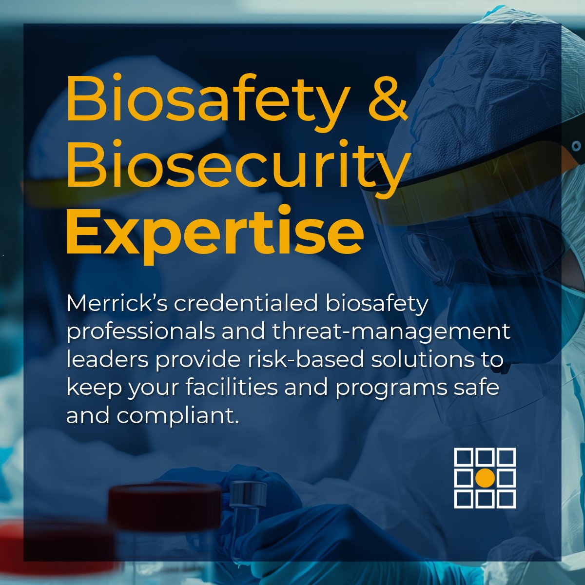 SEBSABio's tweet photo. From lab design to risk assessments, Merrick’s biosafety experts help you create safer, more secure facilities &amp; programs. Let’s work together to build a safer future! Check us out... https://t.co/Rg1tn7zRCr https://t.co/zxZTEZtPOH