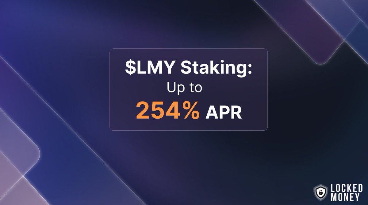 locked_money's tweet photo. Stake $LMY. Lock it your way 🔒
APR up to 254% 🤑

Solo stake or pair with ETH for even more rewards.

Lock, chill, farm. https://t.co/QVOiCjp2Jw