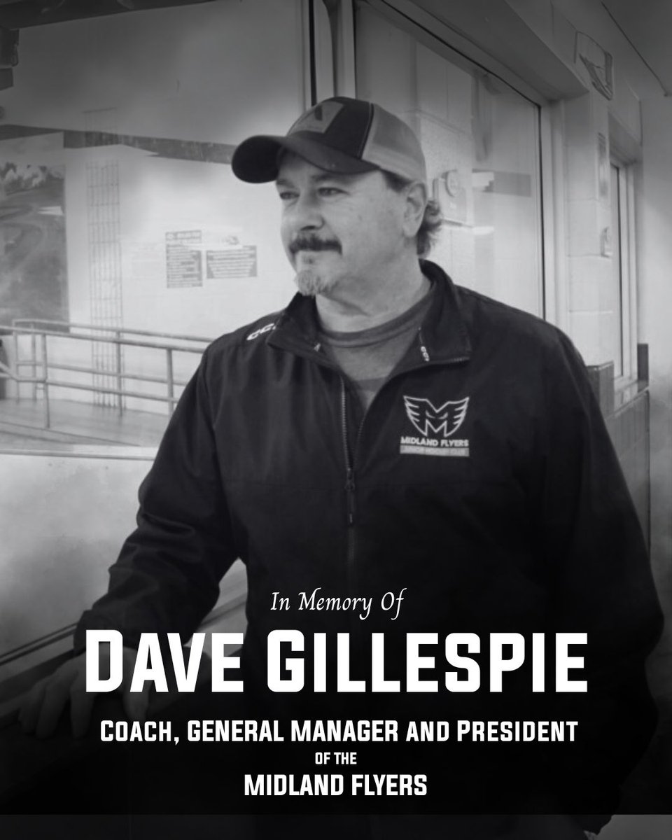 The PJHL and all of its member clubs are saddened to hear about Dave Gillespie’s passing. 

Dave was a strong supporter of the Midland Flyers both on and off the ice and will be remembered for the passion, integrity and kindness he brought to the game.