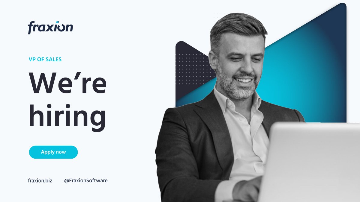 FraxionSoftware's tweet image. 🚀 We’re #Hiring a VP of Sales!

If you thrive in high-growth #SaaS, excel at building GTM strategies, closing deals &amp;amp; leading teams - this could be the role for you! Lead, take action, grow.

Apply: hubs.li/Q03gPgX20

#VPSales #SalesLeadership #HiringNow #B2BSaaS #HubSpot