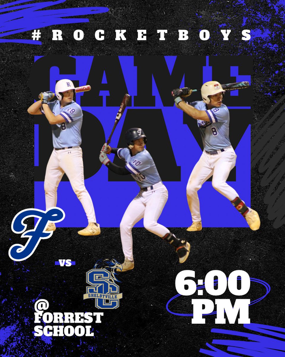FHS_Rocket_Boys's tweet photo. Forrest Baseball (13-7, 4-0) hosts the Shelbyville Golden Eagles tonight in Chapel Hill.
Game time is set for 6 pm. Varsity only.
Come out tonight and support the #RocketBoys !
#ForrestBaseball https://t.co/YacFXLJgb1