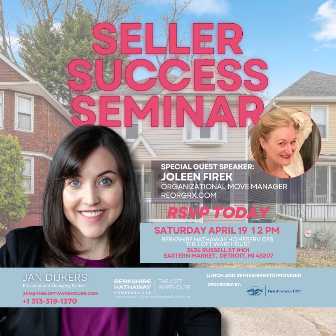 TheLoftW's tweet photo. 📣 Thinking about selling your home but not sure where to start?
Join us for Selling Smart: A Seller Seminar for Maximizing Your Home’s Value — the ultimate guide for confident, stress-free selling! 🏡✨
🗓 Saturday, April 19
⏰ 12 -... R.S.V.P.
https://t.co/tQU9XL55IY

Sponsored https://t.co/V4bVWa1i29
