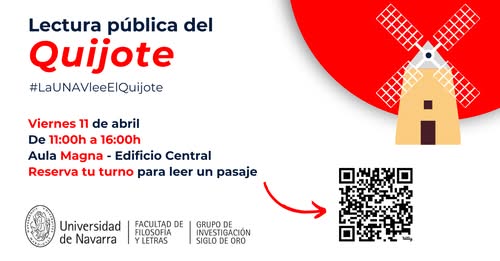 cmatain's tweet photo. Mañana viernes tendremos la #lecturapública #LaUNAVleeElQuijote, org. por @griso_unav y @fylunav. Estaremos leyendo el #Quijote de 11 a 16 h., en el Aula Magna del Edificio Central de la @unav.  
#YoLeoElQuijote #Cervantes2025 #Quijote2025 #Cervantízate #Quijotízate #35AñosGRISO https://t.co/NVOeAvMlCq