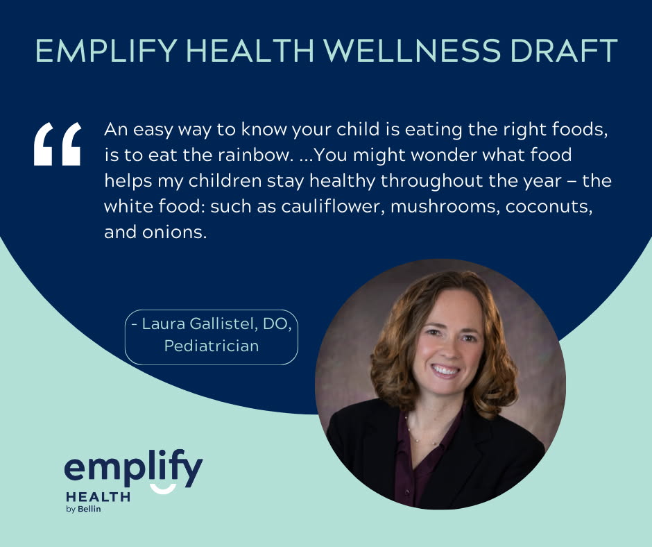 At Emplify Health by Bellin, we’re here to help parents draft a winning game plan for their child’s health! ✨  

Dr. Laura Gallistel shares how nutrition fuels growth, healing and strength. 🍎🌈

Read the full tip here: heyor.ca/UWK4qI

#PediatricWellness #EmplifyHealth