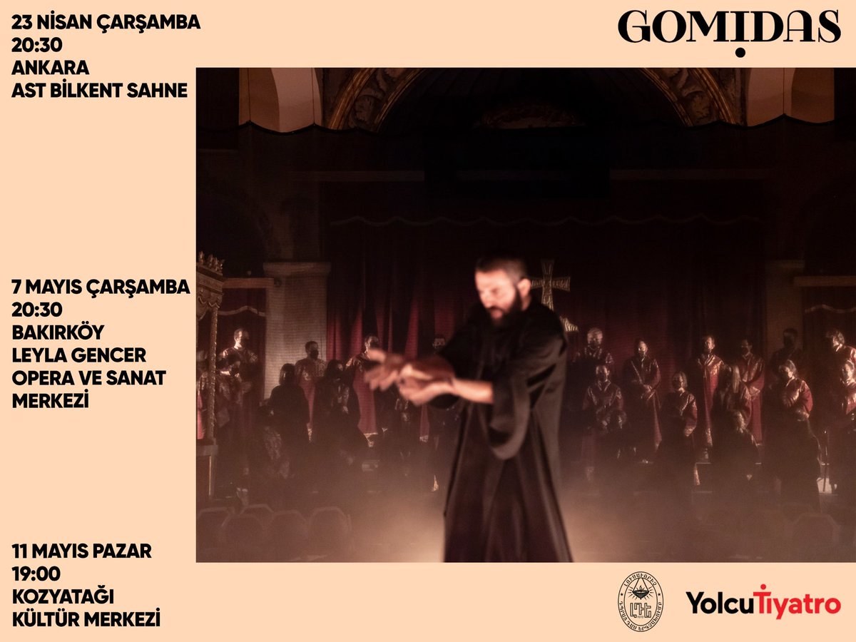 yolcutiyatro's tweet photo. GOMİDAS - Son Oyunlar
🎟️ Biletler: https://t.co/69dPN1xG3G
#Gomidas #GomidasVartabed #Tiyatro #Müzik #LusavoriçKorosu https://t.co/rqQeqTAsMU