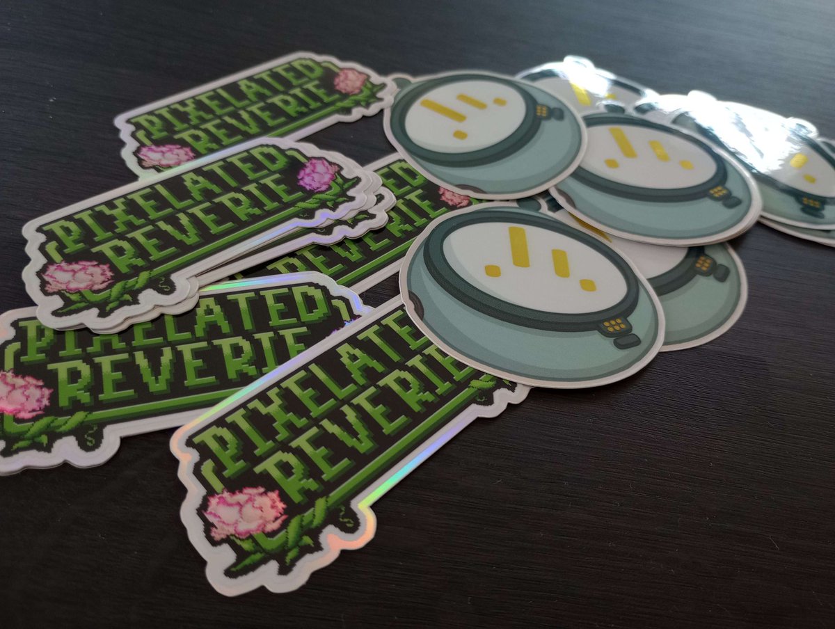 TeamReverie_Dev's tweet photo. Come by our stall at GDLX this Saturday to grab yourself some awesome FREE Pixelated Reverie holographic stickers! 👀
Two NEW designs available - Game Logo and Companion Del!

Grab yours at Game Dev Local 2025 🙌 https://t.co/32H95V2Xg3