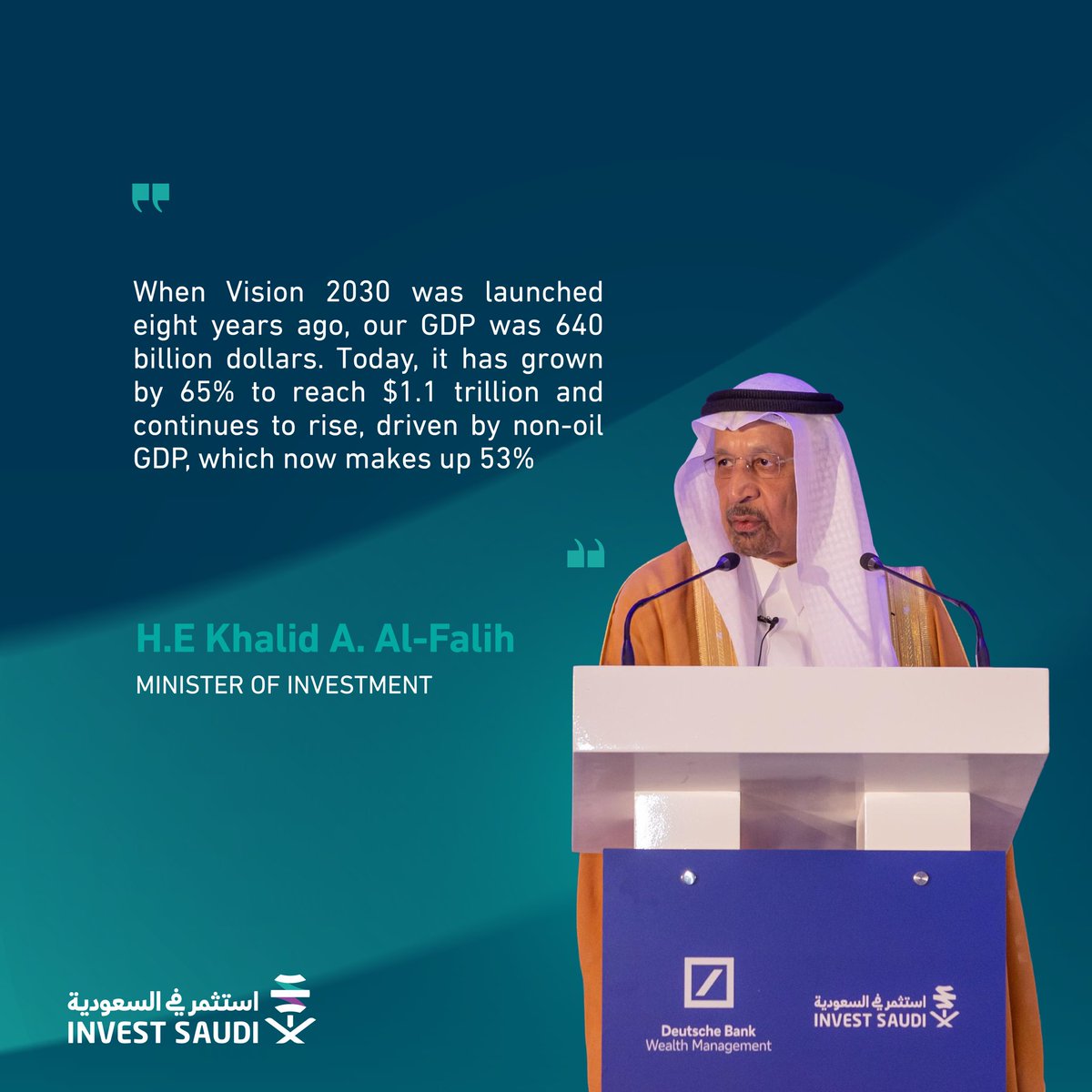 INVEST SAUDI (@investsaudi) on Twitter photo As part of the “Experts Connect” event organized in collaboration between #InvestSaudi and <a href="/DeutscheBank/">Deutsche Bank</a>, H.E. <a href="/Khalid_AlFalih/">خالد الفالح | Khalid Al Falih</a> highlighted the key outcomes of the Kingdom’s economic transformation journey since the launch of #SaudiVision2030, emphasizing the rapid growth of the As part of the “Experts Connect” event organized in collaboration between #InvestSaudi and <a href="/DeutscheBank/">Deutsche Bank</a>, H.E. <a href="/Khalid_AlFalih/">خالد الفالح | Khalid Al Falih</a> highlighted the key outcomes of the Kingdom’s economic transformation journey since the launch of #SaudiVision2030, emphasizing the rapid growth of the