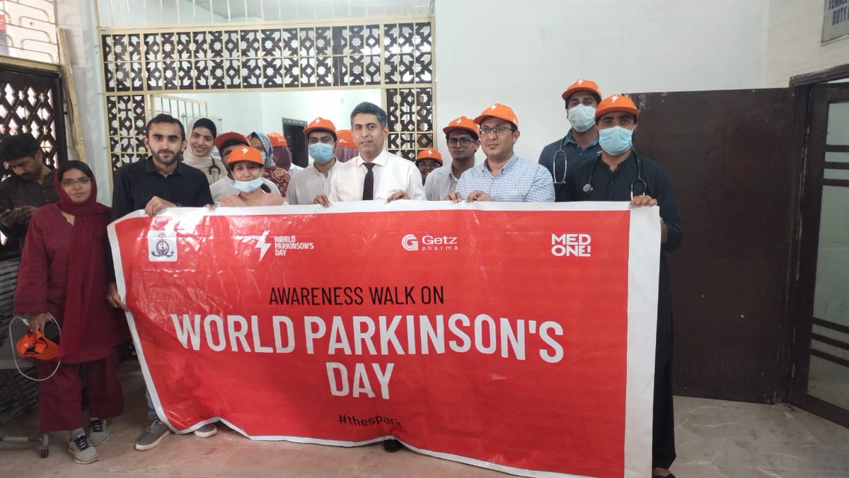 AlimuslimL's tweet photo. #World Parkinson's Disease Day 

#11thApril2025

To mark the occasion, our Neurology department LUMHS Jamshoro Sindh Pakistan organized a Walk &amp; Cake cutting Ceremony. 

#Dr Muslim Ali Lakhiar Associate Professor Neurology briefly informed regarding importance of this event. https://t.co/knV5e0Y0AI