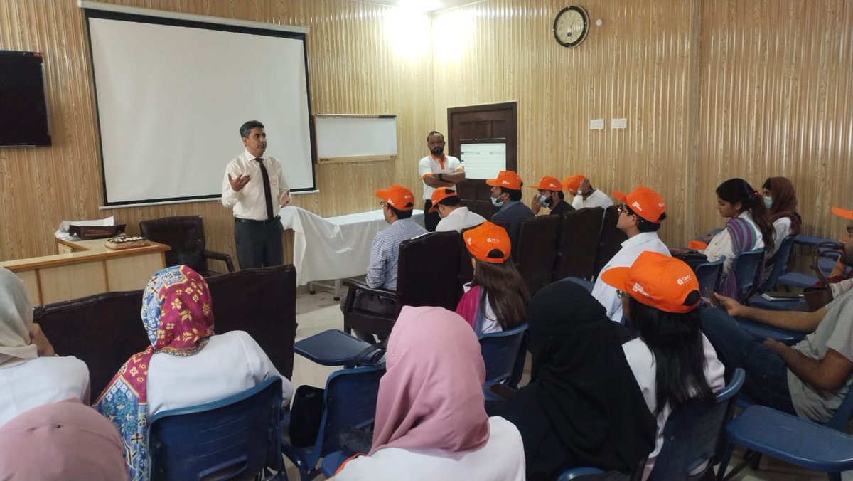 AlimuslimL's tweet photo. #World Parkinson's Disease Day 

#11thApril2025

To mark the occasion, our Neurology department LUMHS Jamshoro Sindh Pakistan organized a Walk &amp; Cake cutting Ceremony. 

#Dr Muslim Ali Lakhiar Associate Professor Neurology briefly informed regarding importance of this event. https://t.co/knV5e0Y0AI