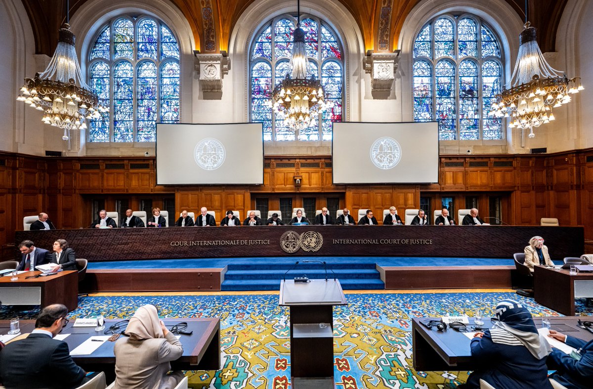 PRESS RELEASE: the public hearings on the request for the indication of provisional measures submitted by Sudan in the case #Sudan v. #UAE concluded today before the #ICJ. 

Press release: go.icj-cij.org/4coF3Zm
Multimedia: go.icj-cij.org/4j4H1Rp