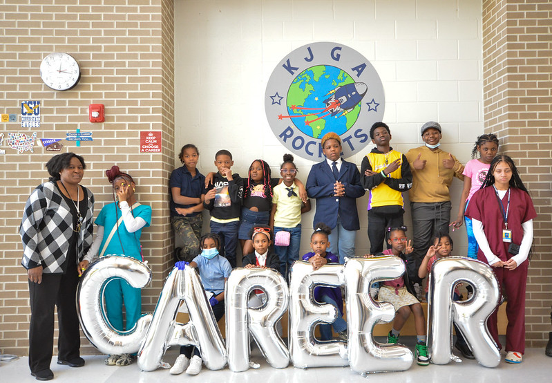 Katherine Johnson Global Academy students had a blast dressing up for Career Day and guessing each other's professions, ranging from teachers to athletes to doctors. The career pool is an endless opportunity for students to explore across <a href="/BaltCitySchools/">Baltimore City Public Schools</a>