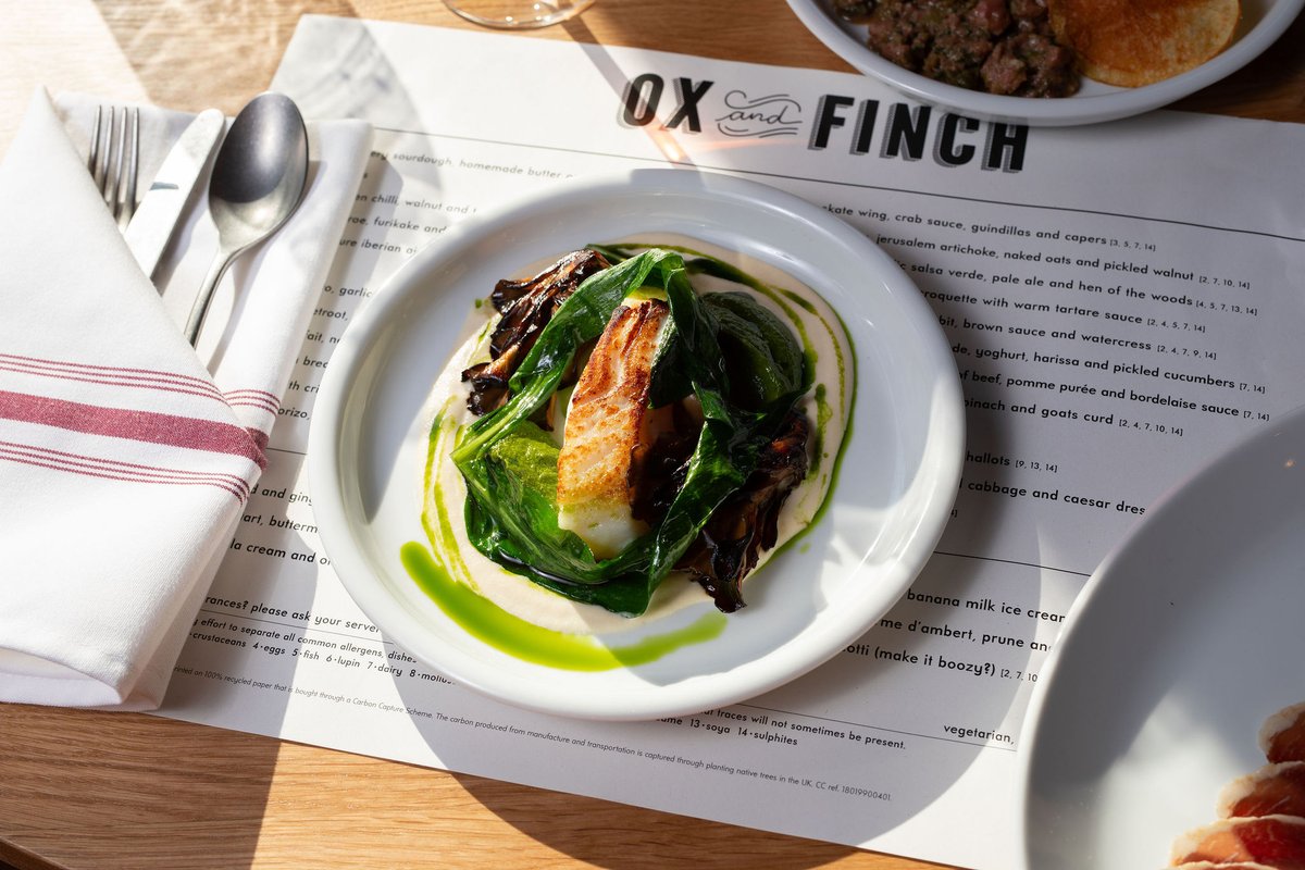 On the menu at 920 Sauchiehall Street - cod, wild garlic salsa verde, pale ale and hen of the woods.