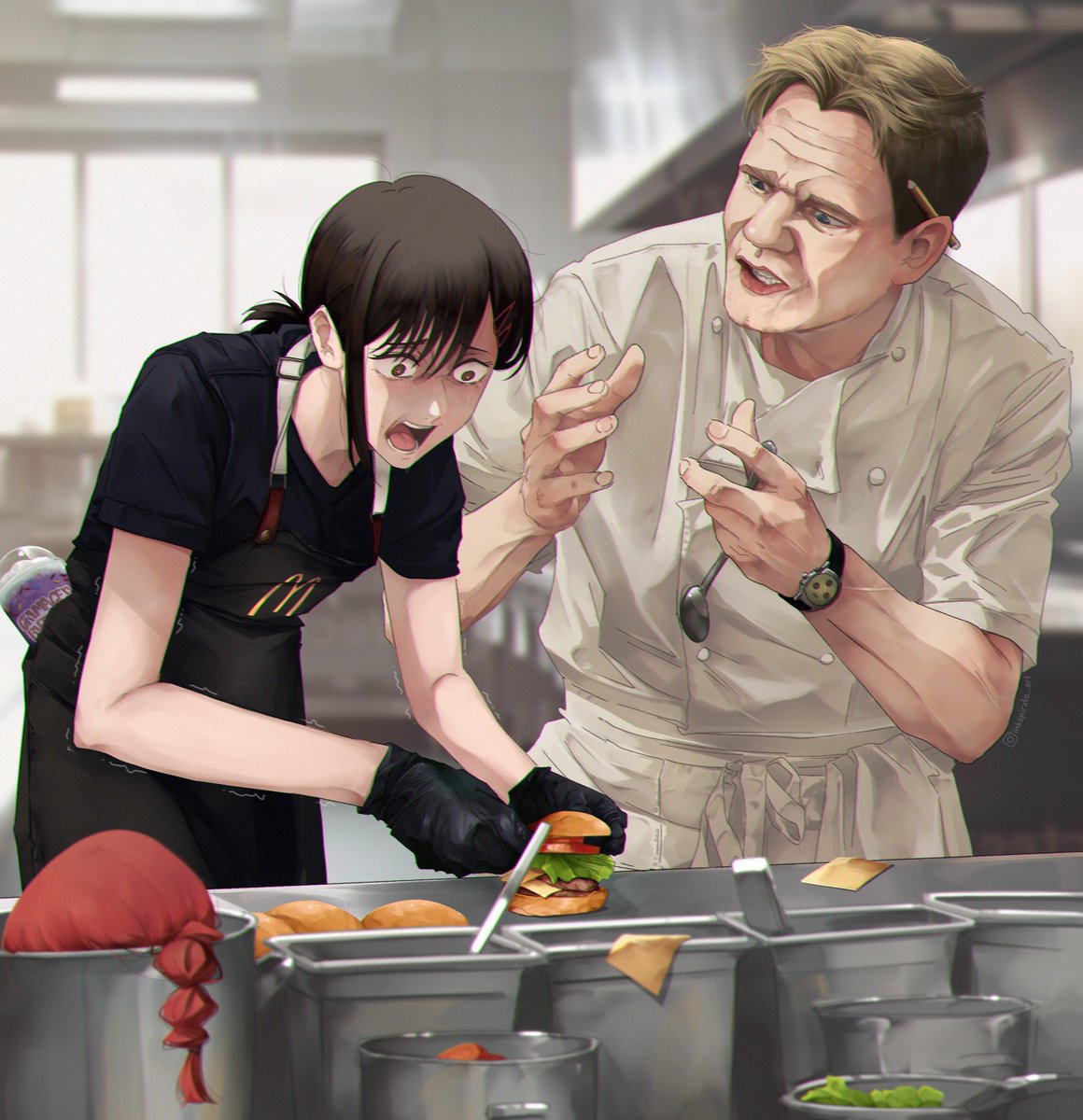 Akazarenx_'s tweet photo. Kobeni 🍔 

#チェンソーマン #chainsawman https://t.co/LD0xq8KrGq