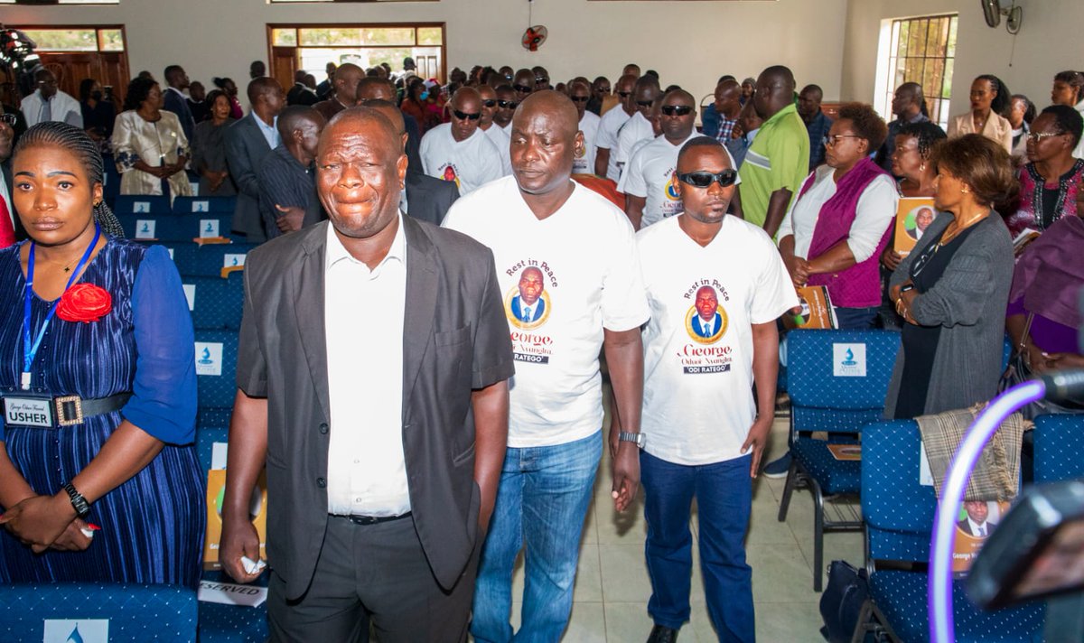 RailaOdinga's tweet photo. We held a farewell mass for the late George Nyangira Oduor at House of Grace Church, Nairobi

The service honoured Oduor's dedication and service to the Odinga family, ODM Party, and the nation. 

His body will be transported to his rural home in Ndori, Asembo, Siaya County, where he will be laid to rest on Saturday, April 12th, 2025!
