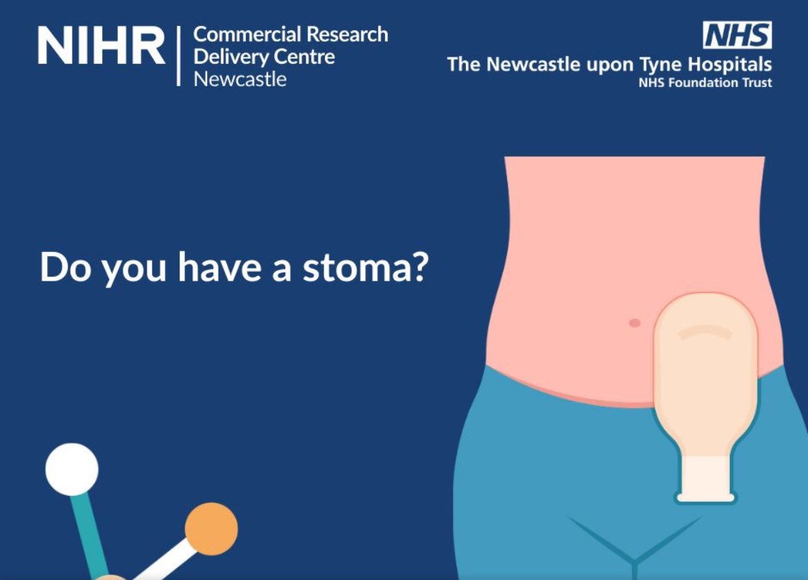 NIHR CRDC Newcastle (@crdcnewcastle) on Twitter photo <a href="/CRDCNewcastle/">NIHR CRDC Newcastle</a> is currently recruiting to a trial investigating the effectiveness of a new stoma product. We are looking for patients who have had a ileostomy / colostomy for more than 12 months and who use a flat baseplate.
interested? >> nuth.researchstudies@nhs.net 📧 <a href="/CRDCNewcastle/">NIHR CRDC Newcastle</a> is currently recruiting to a trial investigating the effectiveness of a new stoma product. We are looking for patients who have had a ileostomy / colostomy for more than 12 months and who use a flat baseplate.
interested? >> nuth.researchstudies@nhs.net 📧