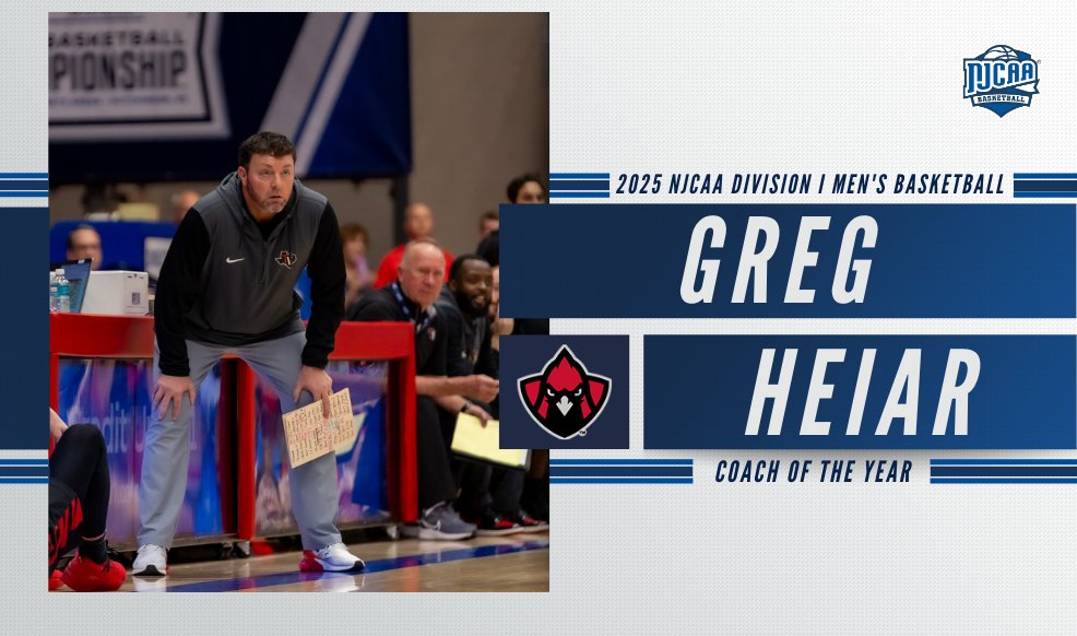 NJCAA Basketball (@njcaabasketball) on Twitter photo 🏆 After winning the first Men's Basketball Championship in <a href="/TVCCsports/">TVCC Sports</a> history, Greg Heiar has been named the 2025 #NJCAABasketball DI Men's Coach of the Year!
Full Release ⤵️
njcaa.org/sports/mbkb/20… 🏆 After winning the first Men's Basketball Championship in <a href="/TVCCsports/">TVCC Sports</a> history, Greg Heiar has been named the 2025 #NJCAABasketball DI Men's Coach of the Year!
Full Release ⤵️
njcaa.org/sports/mbkb/20…