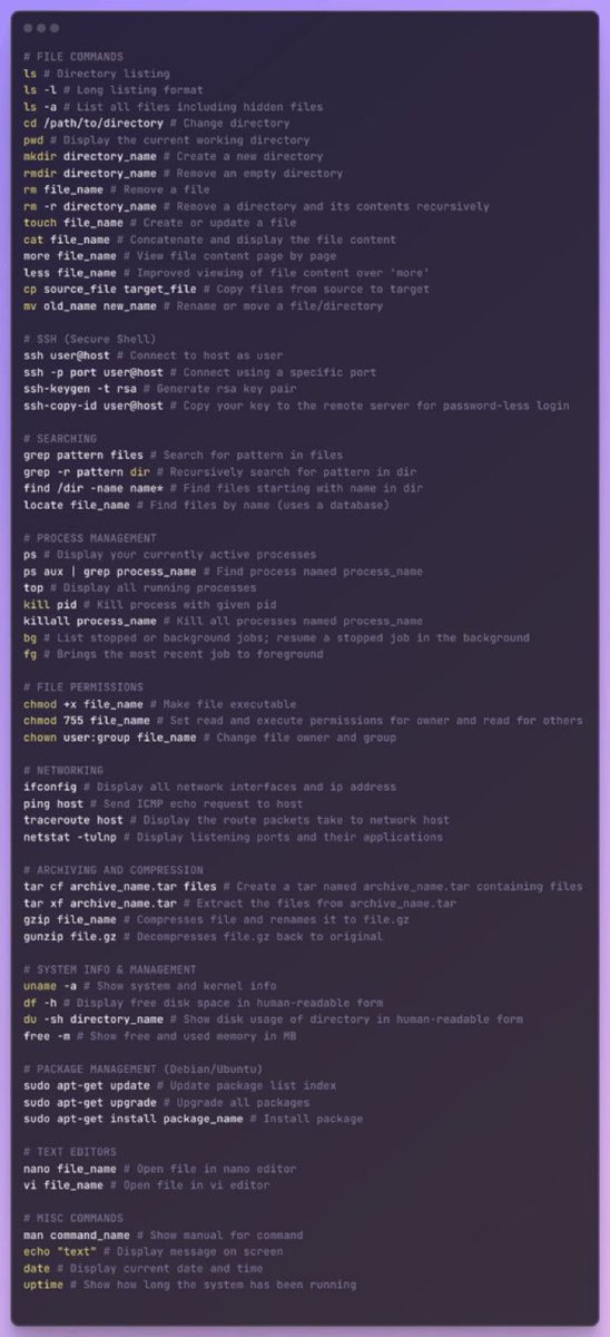 Linux commands