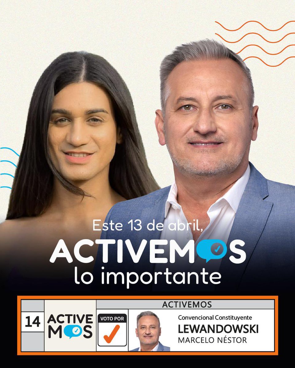 📦 Este domingo 13 de abril, ACTIVEMOS la Diversidad con el voto a Marcelo 🌈

Marcale una cruz o tilde a Lewandoswki para defender los derechos conquistados históricamente y para que tengamos una Constitución que nos incluya.

¡Activemos lo importante!

#Activemos #EsAhora