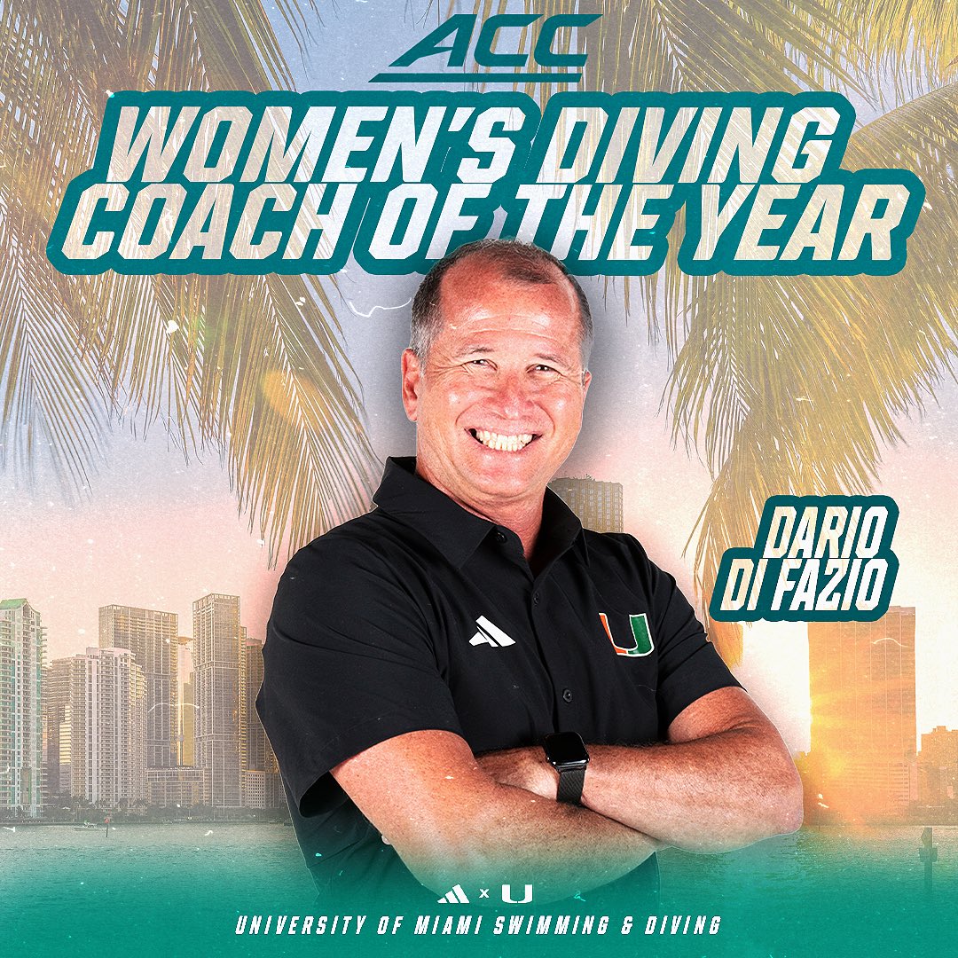 Simply the best.

Chiara Pellacani named ACC Women’s Diver of the Year, Dario di Fazio is your ACC Women’s Diving Coach of the Year!

Boom (x2) 💥💥

canes.news/4ia7ICE