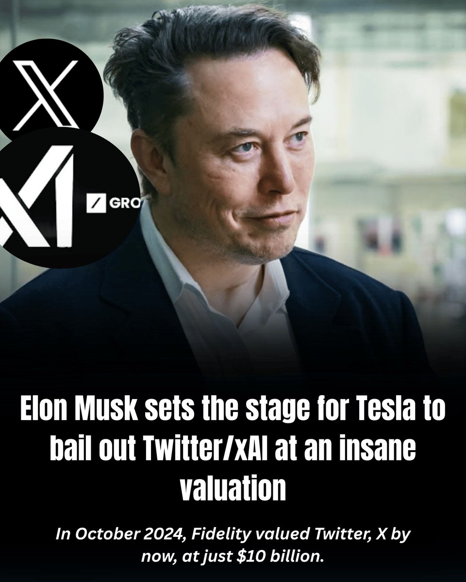 3rd_Eye_Tech's tweet photo. 🚨 Elon’s Billion-Dollar Loop: From Tesla ➡️ Twitter ➡️ xAI… and back? 🔁🤯

Musk sold Tesla stock to buy overpriced X, now wants Tesla to fund xAI at a $125B val—again. All this, w/ xAI having little rev &amp; $12B debt. Wild.

#ElonMusk #xAI #Tesla #Twitter #TechNews #XAI #X https://t.co/UT004SLUnH