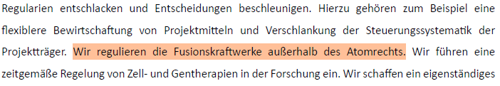 Ich habe im Koalitionsvertrag gerade diesen Satz gefunden, und jetzt bin ich doch etwas ratlos. Liebe CDU/CSU, liebe SPD, ich weiß nicht, wie ich es sonst sagen soll: 

*WELCHE FUSIONSKRAFTWERKE???*

Warum steht da "die", also ein bestimmter Artikel? Wo stehen "die"?