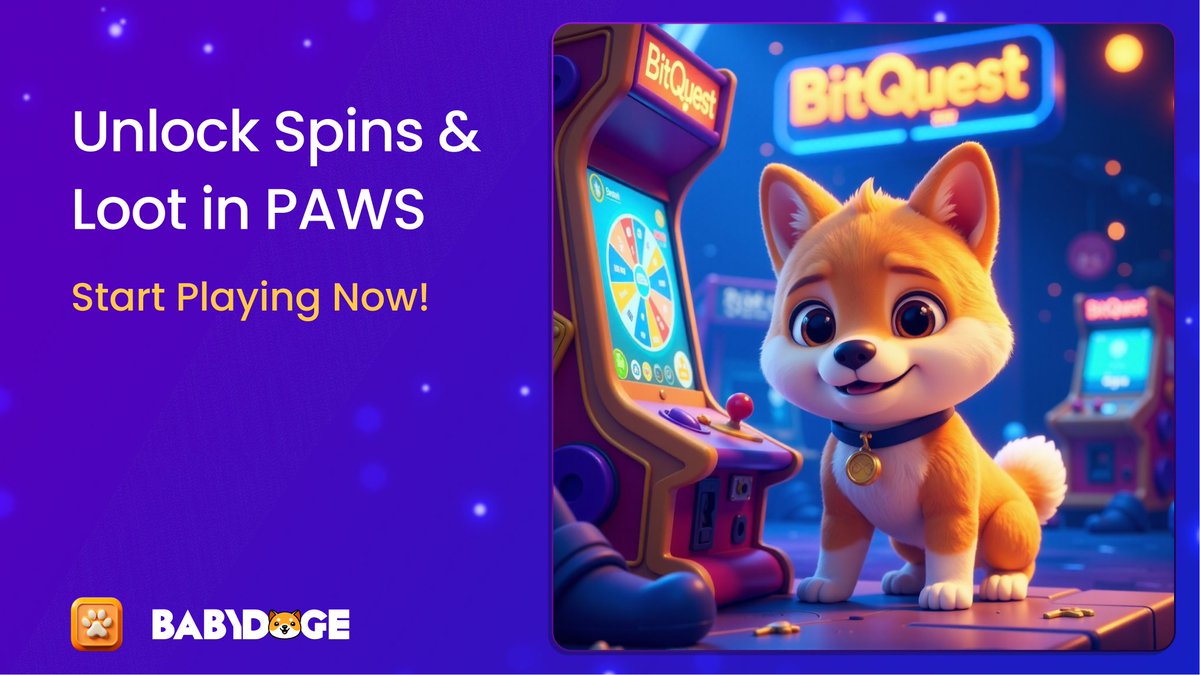 PAWSBabyDoge's tweet photo. We just unlocked a fresh way to stack more spins & loot in PAWS… Say hello to BitQuest integration!

🗝 Collect KEYS from games.
🎁 Trade them in for FREE spins & loot boxes!

How it works:
1️⃣ Go to the Freebies page
2️⃣ Click Get Keys
3️⃣ Play BitQuest games
4️⃣ Collect a key after each session
5️⃣ Bring it back to PAWS
6️⃣ Get rewards every time!

🔄 Every 4th game = FREE spin
💎 Every 5th game = Loot Box

Good hunting pups! 🐶

https://t.co/x9L5sOTOEW