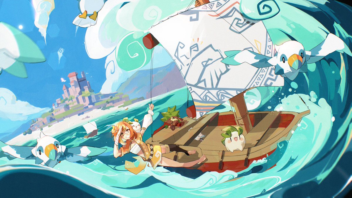 Sugahri's tweet photo. At full speed! ☀️🌊🌊
Illustration for Tomo: Endless Blue!! https://t.co/PdRIdCJFbB