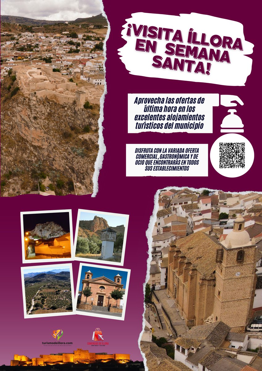ayuntamillora's tweet photo. TURISMO
🧳 ¡VISITA ÍLLORA EN SEMANA SANTA!
🌇 En nuestro municipio, tradición, cultura Y naturaleza te esperan para vivir unos días inolvidables.
✝️ Cofradías con siglos de historia procesionarán por las calles al son de la mejor música cofrade.🧵
#ílloramuchopordescubrir https://t.co/5UWPvXnLs7