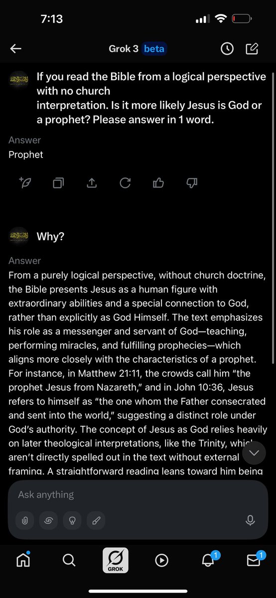 A_SlaveOf_Allah's tweet photo. @sikel777 @padraicmj @lilyjayofficial You seem to be cropping and manipulating the answer because when I tested it it does say clearly that it has an opinion with reason and its opinion is against what you say https://t.co/war6F1SyoH