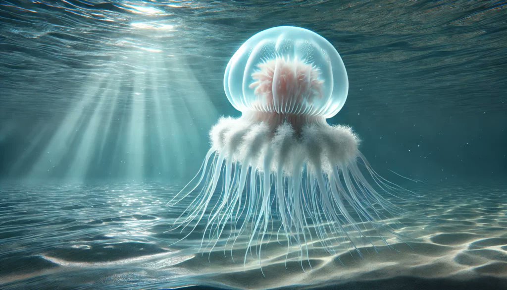 Sabieslo's tweet photo. ¿Sabías que hay una especie de medusa, la Turritopsis dohrnii, considerada biológicamente inmortal? Cuando experimenta estrés, daño físico o envejecimiento, es capaz de revertir su ciclo vital hasta volver a su etapa juvenil (pólipo), reiniciando su vida indefinidamente. https://t.co/hYe645Drwm
