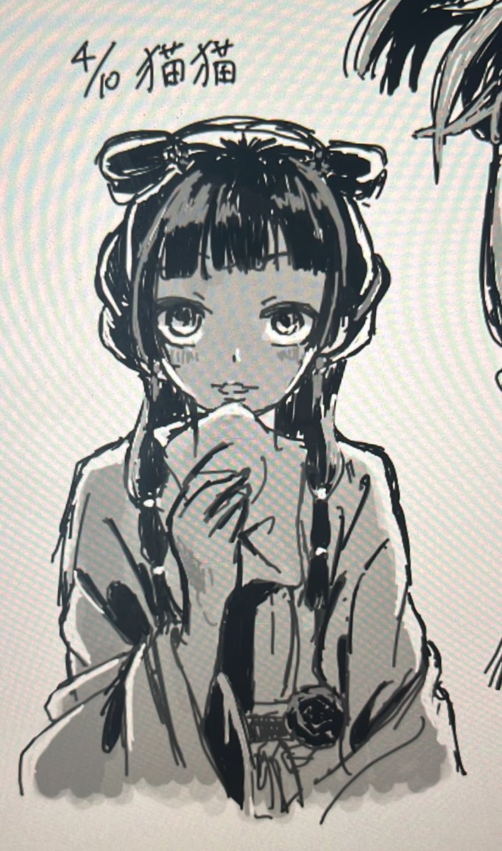 n0b_v's tweet photo. #薬屋のひとりごと
 #猫猫
 #模写 https://t.co/wFwHyCx5de