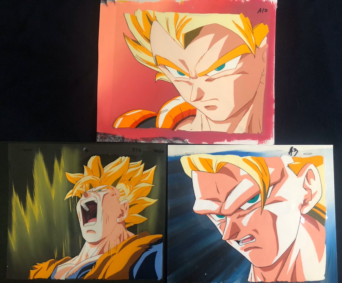 Gogeta and Goku cels from Dragon Ball Z: Fusion Reborn. 

#dragonballz #dbz #productioncel #dragonball #ドラゴンボール #animecel #animecels #animationcel #goku #cellulo #cel #cels #セル画