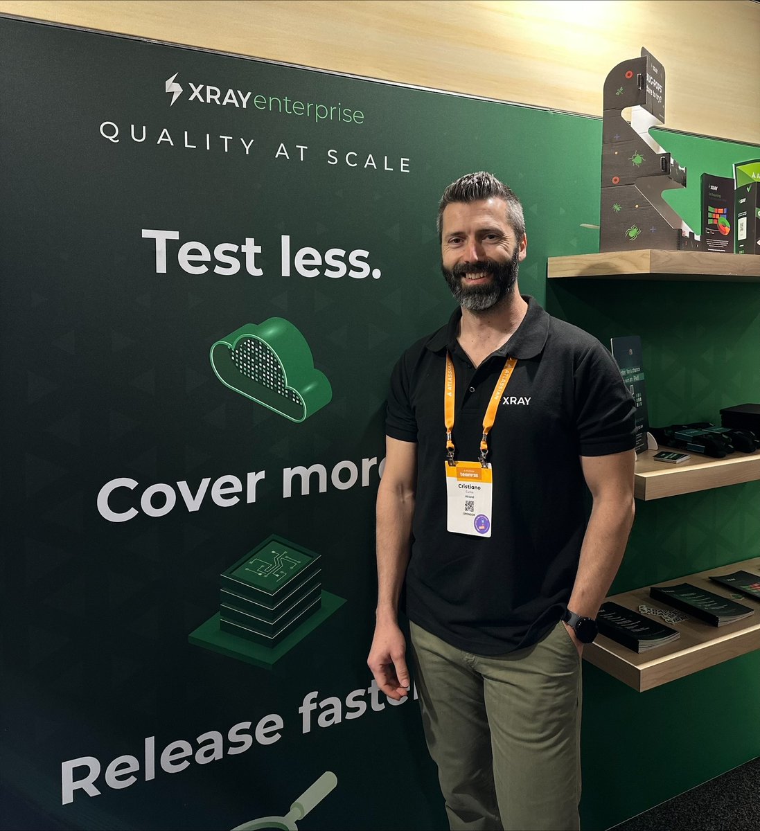 Last chance to join Cristiano Cunha for a Xray Enterprise demo at #AtlassianTeam25! Don't miss your chance to win an iPad today! 🏆 Stop by our booth and discover more ⚡
