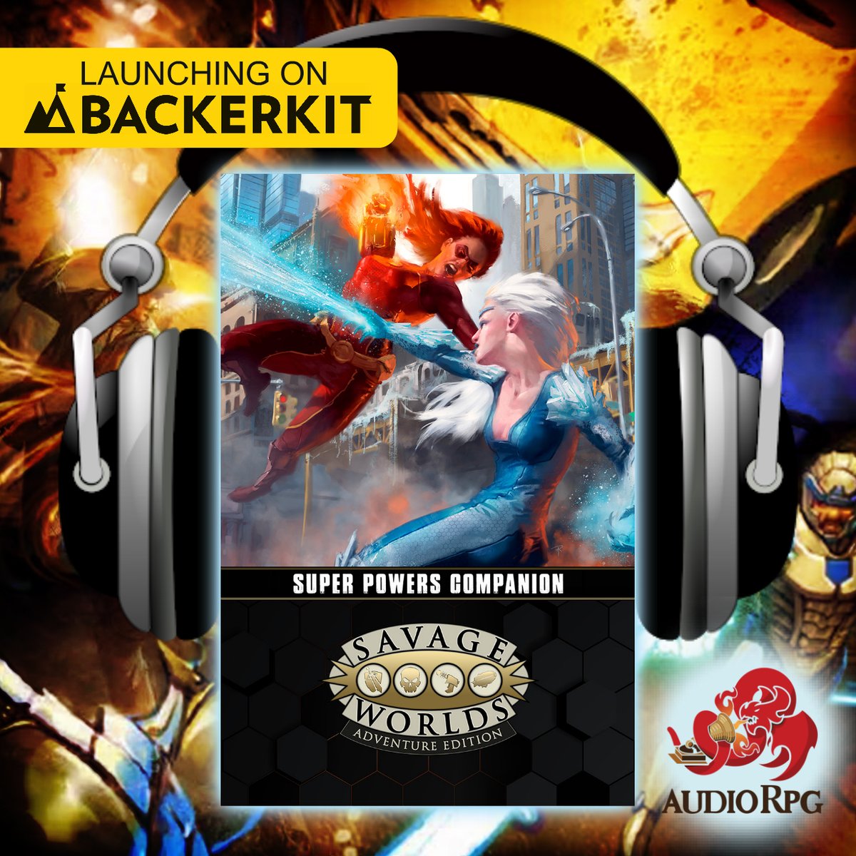Licensee AudioRPG just launched their Audiobook for the Savage Worlds Super Powers Companion with professional narration by Michelle Mosley! 

backerkit.com/c/projects/aud…