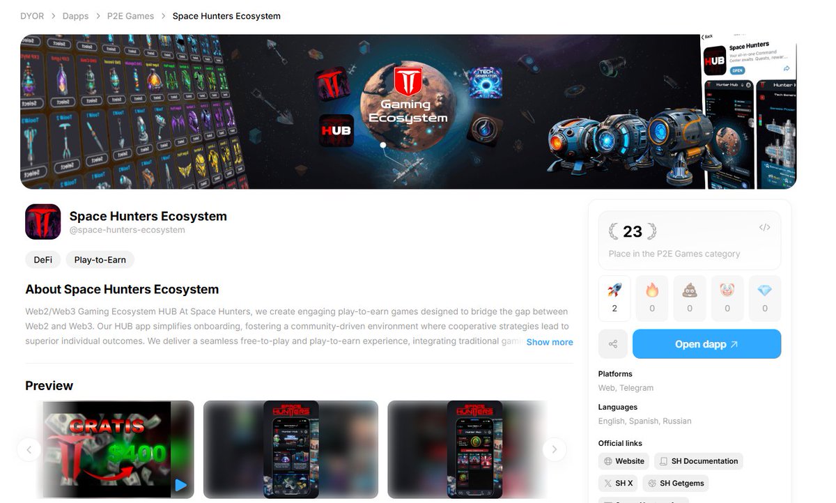 Space Hunters Ecosystem tweet media