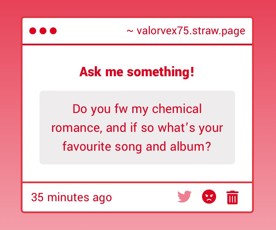 ValorVex's tweet photo. I DO!!! My favorite songs are Black Parade and I Don’t Love You. Overall favorite album is the Black Parade one- really basic choice but it slaps! https://t.co/LTGQf6Nzv7