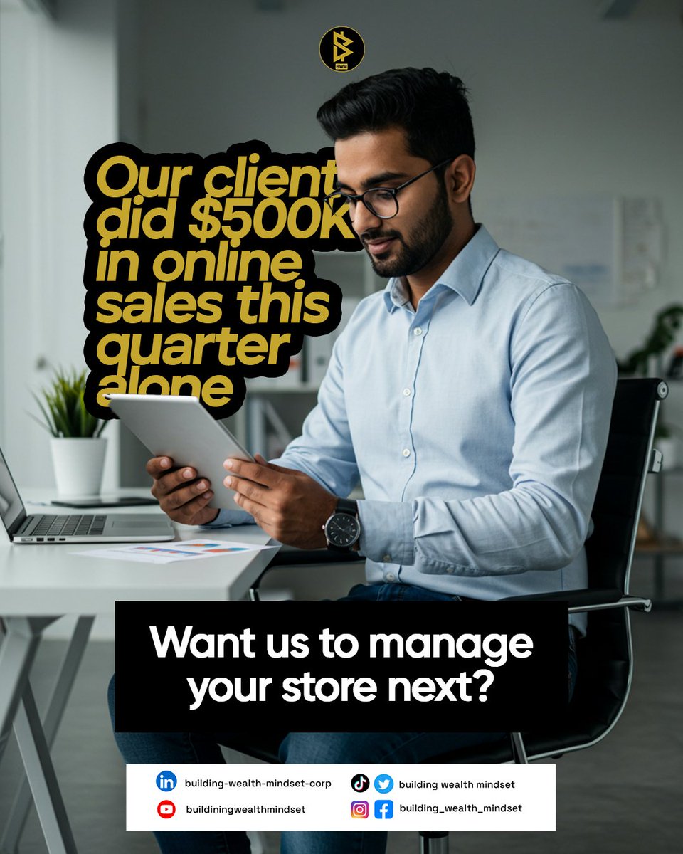bwm_commerce's tweet photo. In the last quarter alone, our clients racked up over $500K in online sales. Ready to take your store to the next level? Let’s turn your business into a success story. #EcommerceChampions #NextLevelGrowth #OnlineBusiness #DigitalMarketing #SalesSuccess #EcommerceExperts https://t.co/Ga12H4BqtR