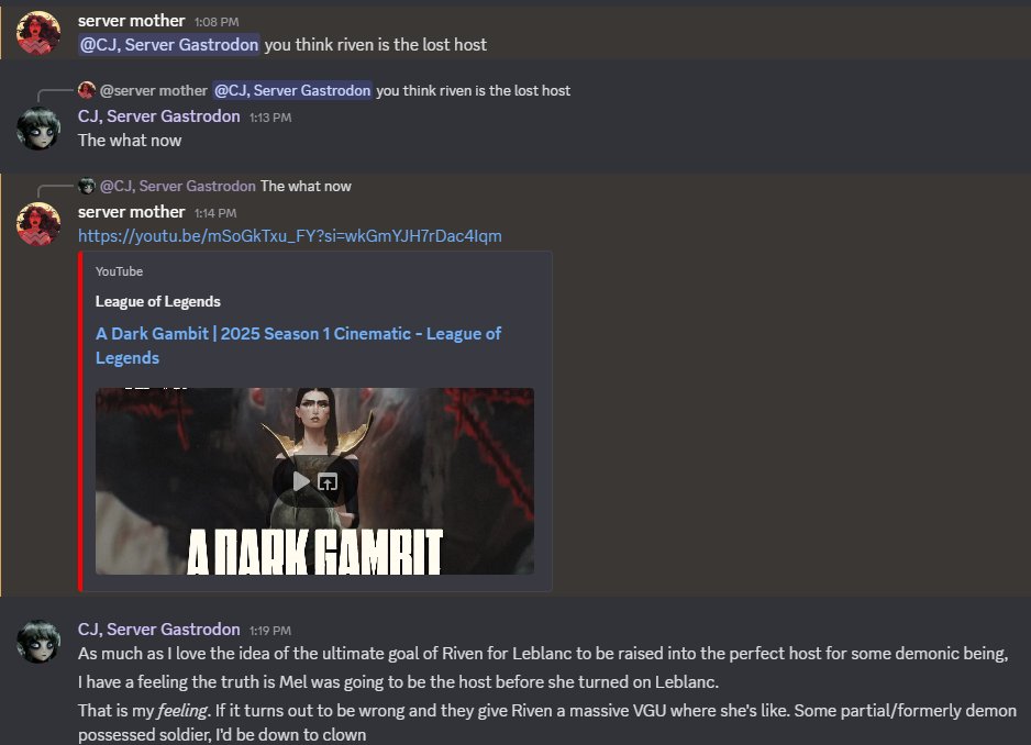 / Appears, drops this, leaves.

Maybe I'll make a Riven account on bluesky soon, we'll see. Until then,