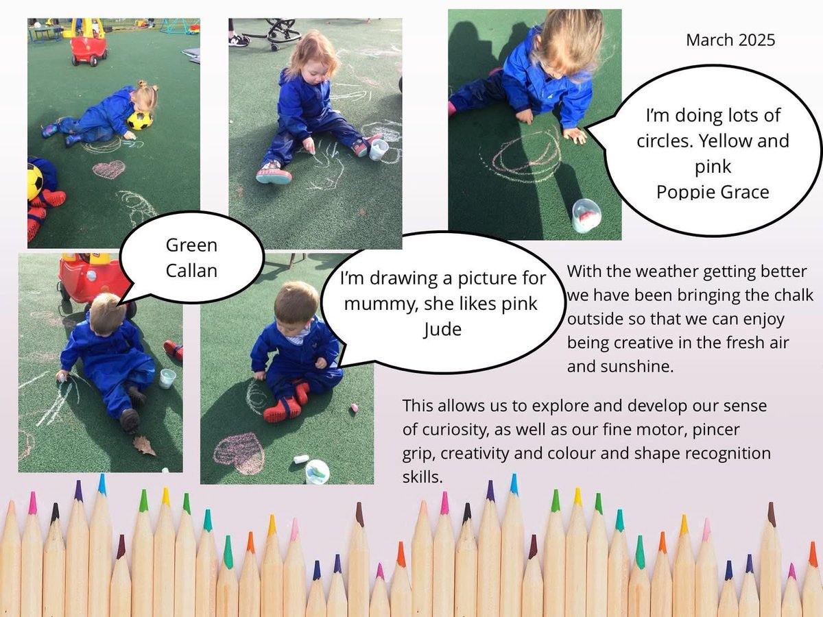 Lewis Room Learning for March…let us know what you think of all our busy 2-3 year olds hard work…