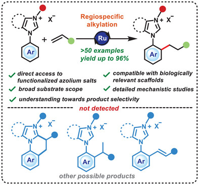aromcl_lab's tweet photo. 'Access to Functionalized Azolium Salts via Regiospecific Alkylation with Unactivated Alkenes: Scope and Mechanistic Insight' is out @ChemCatChem 😃! Congratulations Arya and Somnath for the amazing work. Thanks to @iitmadras for funding 🙏 @WileyVCH 
https://t.co/DyBdnSpPhQ https://t.co/cXObrTWmmJ