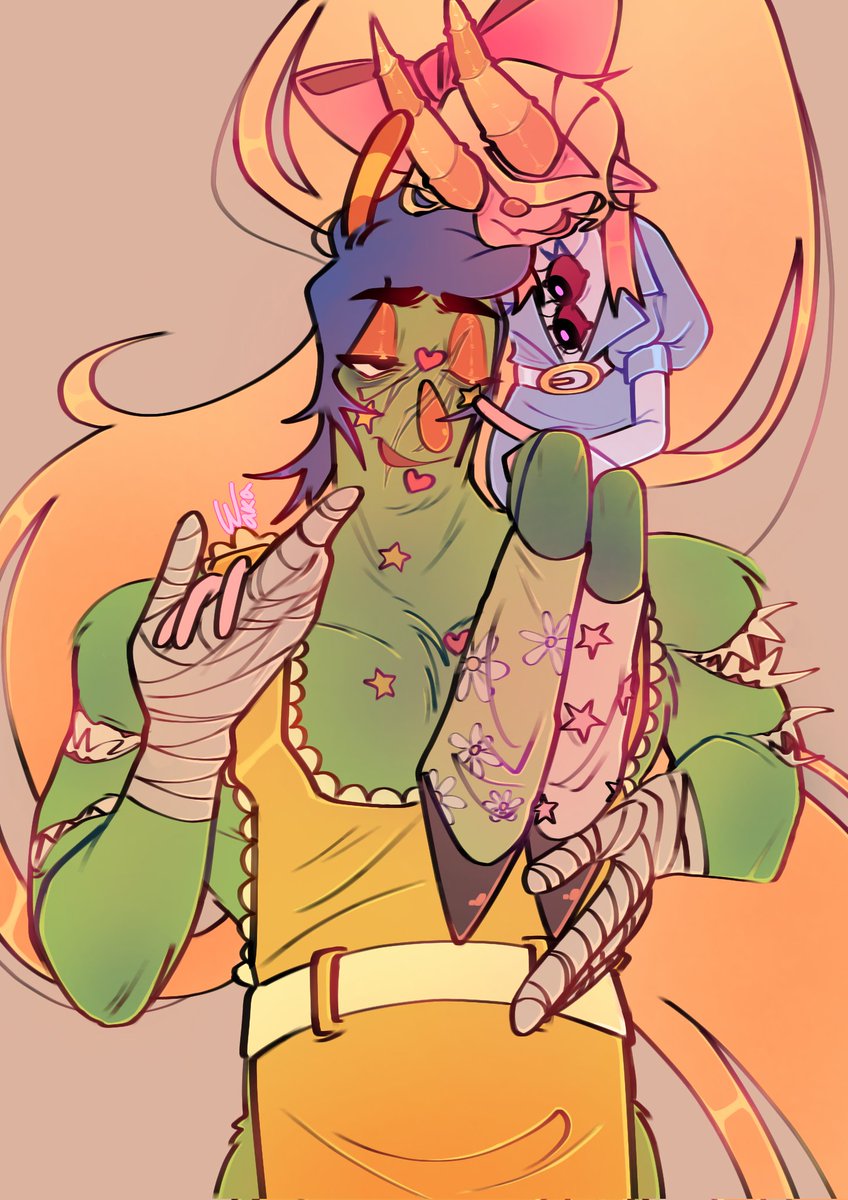 Waka_Wak0nski's tweet photo. I really like the dynamics of their relationship. Hehe, Howdy is like a kind bear
All characters with mutations and all mutations occurred because of Home
They are so cute anyway!!!
#EPHowdy #EPJulie #WelcomeHomeAU #AU https://t.co/2ugG9eR3fN