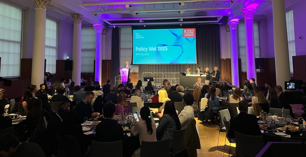 The Policy Institute (@policyatkings) on Twitter photo We're just about to kick off the grand final of Policy Idol 2025 – our annual competition for all <a href="/KingsCollegeLon/">King's College London</a> students!
We're joined by our peerless host <a href="/BBCMarkEaston/">Mark Easton</a> and our formidable judging panel of Louise Casey, Sally Morgan, <a href="/_JonathanSlater/">Jonathan Slater</a> & <a href="/BobbyDuffyKings/">Bobby Duffy</a> We're just about to kick off the grand final of Policy Idol 2025 – our annual competition for all <a href="/KingsCollegeLon/">King's College London</a> students!
We're joined by our peerless host <a href="/BBCMarkEaston/">Mark Easton</a> and our formidable judging panel of Louise Casey, Sally Morgan, <a href="/_JonathanSlater/">Jonathan Slater</a> & <a href="/BobbyDuffyKings/">Bobby Duffy</a>