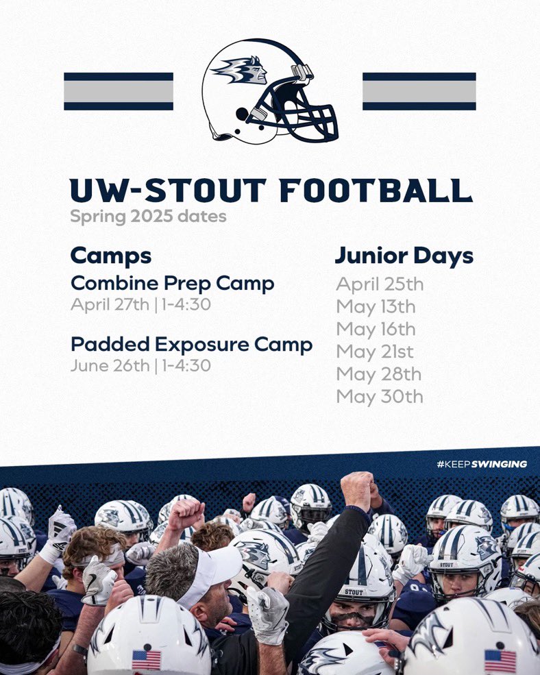 Thank you <a href="/Kobe_Berghammer/">Kobe Berghammer</a> for the camp invite and junior day invite! Can’t wait to get on campus and compete! 
<a href="/UWStoutFootball/">UW-Stout Football</a> <a href="/PrepRedzoneMN/">Prep Redzone Minnesota</a> <a href="/OJW_Scouting/">PrepRedzone Oliver</a> <a href="/NWahlScouting/">Nate Wahl</a>