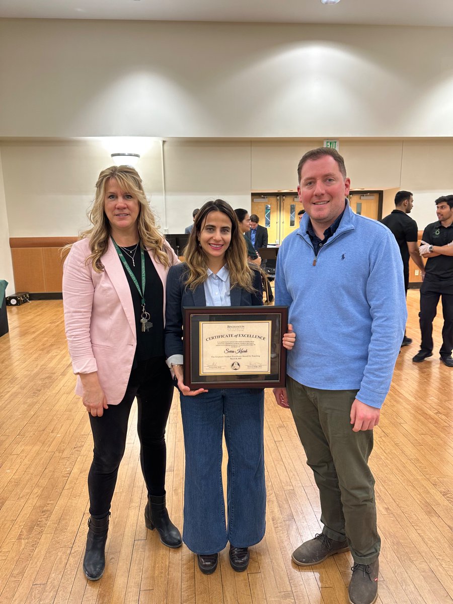 serra_kck's tweet photo. I’m honored to have received the Excellence in Teaching Award at Binghamton University.

While my amazing students’ anonymous letters mean more to me than any award, it still feels nice to be recognized!

Together, we’re making the world a better place—one syllabus at a time! https://t.co/AluQD5HygI