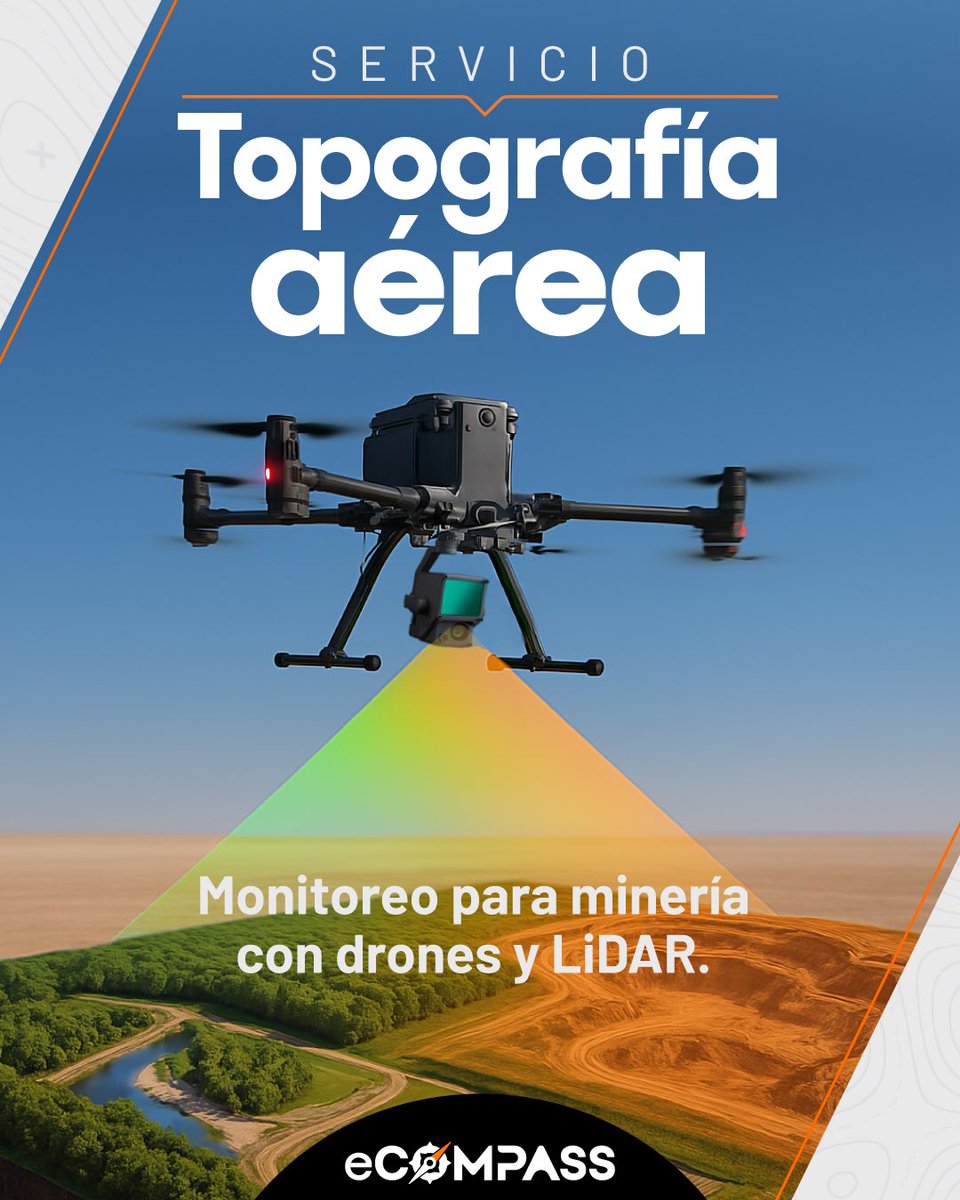 🔷 Servicio Profesional de Topografía Aérea 🔷
¿Necesitas datos precisos del terreno? ¡Lo hacemos desde el cielo! 🚁💡
En eCompass, ofrecemos topografía aérea con drones y sensores LiDAR para que tomes decisiones con total confianza.