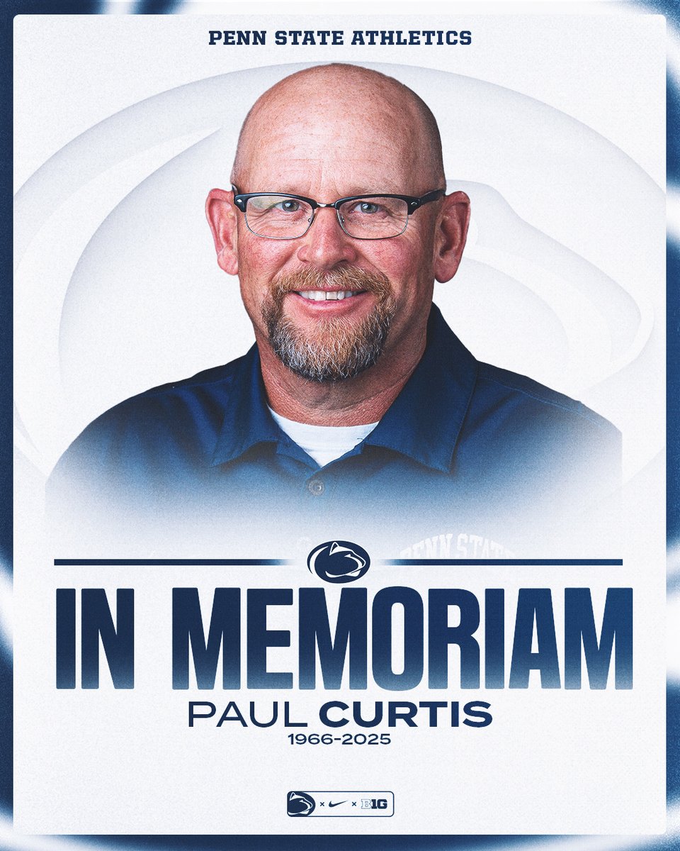 GoPSUsports's tweet photo. Penn State Athletics mourns the loss of athletics groundskeeper Paul Curtis. https://t.co/OGr3aw1CY7
