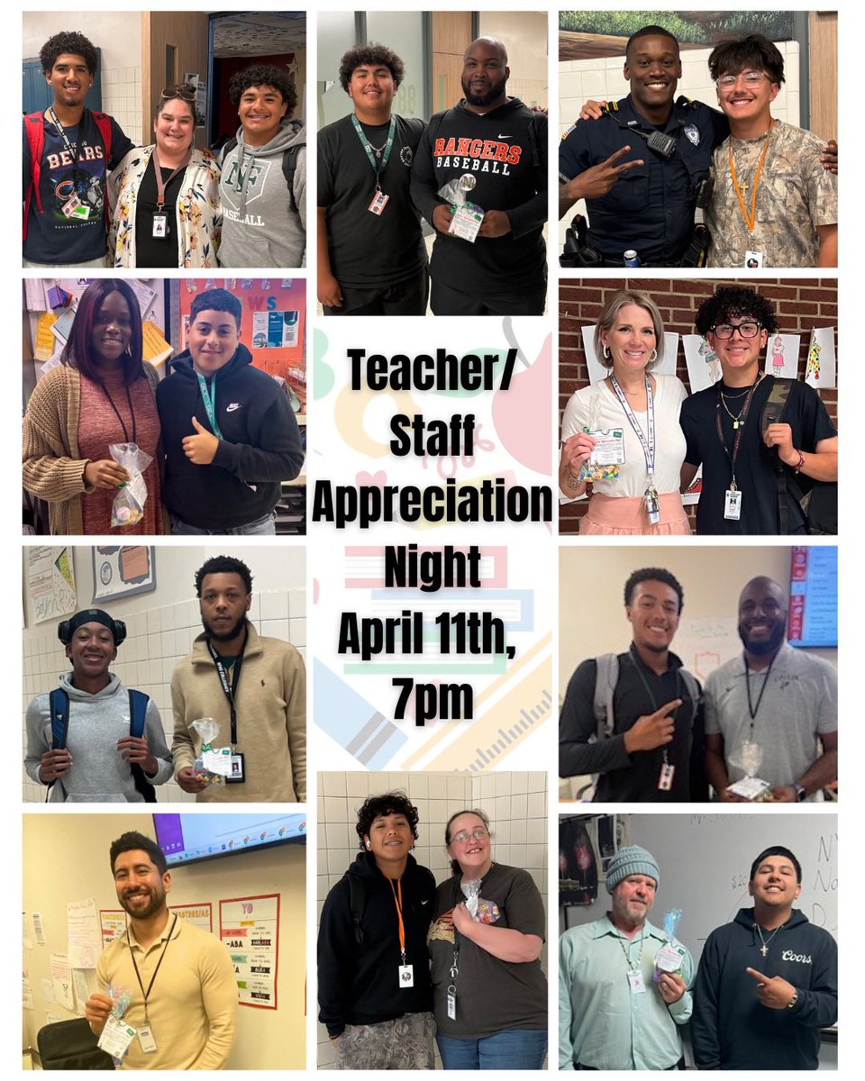 We wouldn’t be where we are today without their guidance. To our Naaman Forest Teachers and Staff, THANK YOU for all that you do! 

Fans and Family, don’t forget tomorrow is Teacher Appreciation Day at the Rangers Field, 7pm! See you there! 🍎⚾️ <a href="/NFHS_Rangers/">Naaman Forest High School</a>